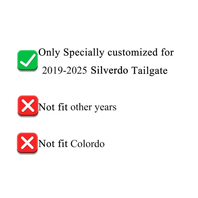 Texflic Tailgate Insert Letters Compatible with Chevy Silverado 2019 2020 2021 2022 2023 2024 2025 Accessories 3D Rear Emblems Badge with Strong Adhesive Chrome Silver - Image 2