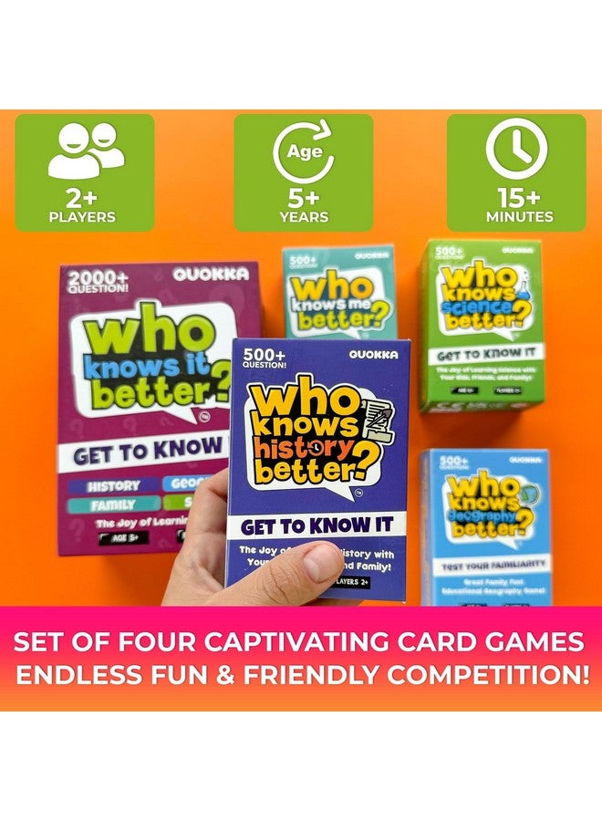 quokka كوكّا من يعرف أفضل؟ - مجموعة 4 في 1 - لعبة بطاقات عائلية للتريفيا | أسئلة تعليمية ممتعة للعائلات | مناسبة للأولاد والبنات - Image 2