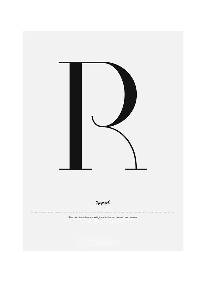 NIBEMINENT Simple Letter Pattern Decorative Painting Multicolor 30x40cm