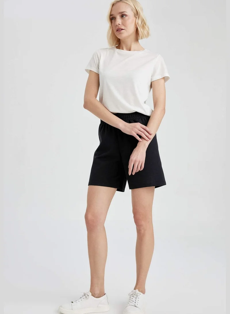 ديفاكتو Relaxed Fit Bermuda Shorts With Drawstring
