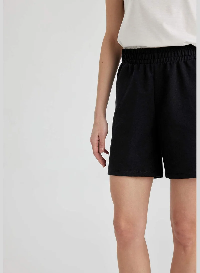 ديفاكتو Relaxed Fit Bermuda Shorts With Drawstring