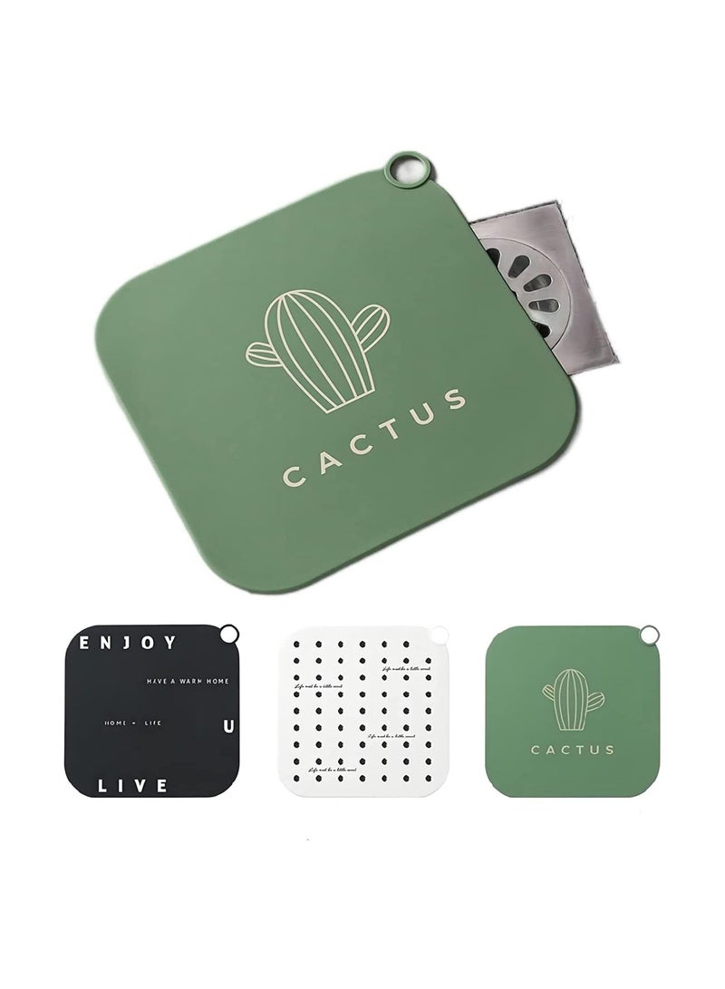 SYOSI 3 حزمة غطاء تصريف حوض الاستحمام - سدادة حوض استحمام سيلكون سادة تصريف مضادة للرائحة من جل السيليكا، سجادة إزالة رائحة المجاري لحمام حوض الاستحمام مطبخ غرفة الغسيل - Image 1