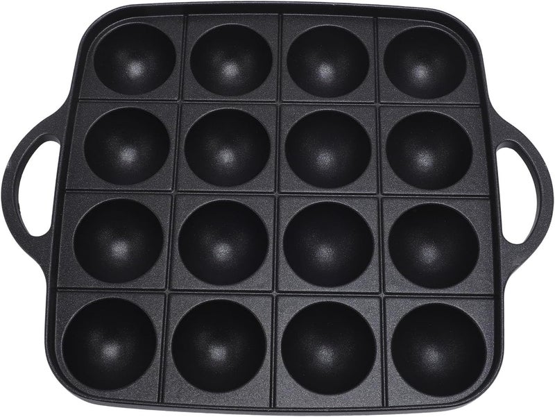 aqxreight Takoyaki Grill Pan 16 Grid Nonstick Cooking Plate for Stovetop Use Maker Compatible with Gas Electric Induction - Image 1