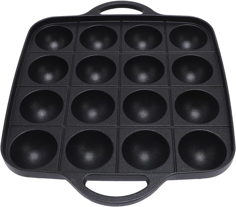 aqxreight Takoyaki Grill Pan 16 Grid Nonstick Cooking Plate for Stovetop Use Maker Compatible with Gas Electric Induction - Image 2