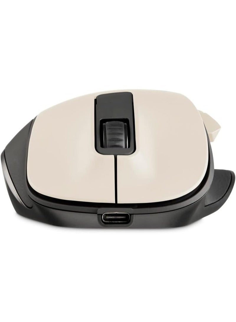 Hama | Ergonomic Mouse (Wireless Mouse, 6 Buttons, 2.4 GHz, BlueWave, 800/1200/1600 dpi, Optical, Wireless, Ergonomic Mouse for Laptop/PC, Battery, Right-Handed User), Beige - Image 4