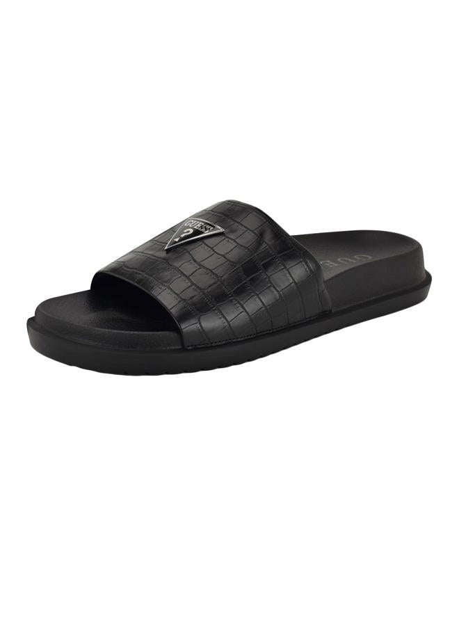 GUESS Men's Vesper Slide Sandal, Black Croco 003, 44 EU - Image 1