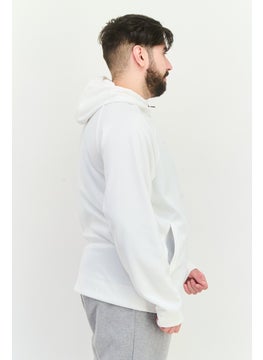 New Balance Men Sportswear Fit Long Sleeve Outdoor Hoodie, White  - Image 3