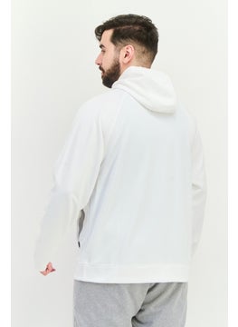 New Balance Men Sportswear Fit Long Sleeve Outdoor Hoodie, White  - Image 2