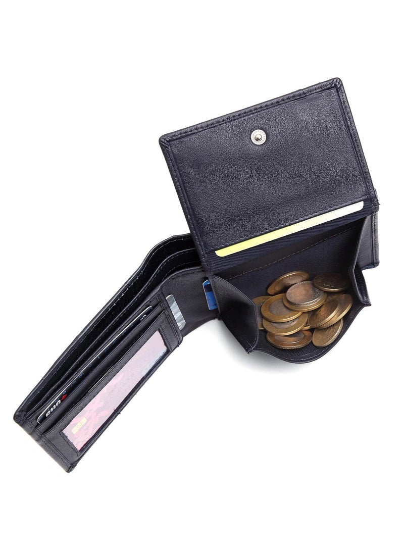 Napa Hide Blue Leather Wallet for Men I 4 Card Slots - Image 5