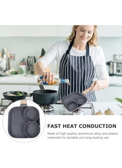 Generic Non-Stick Frying Pan with 2 Hole Pancake Pan Fried Egg Burger Pan  - Image 5