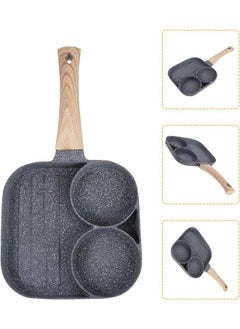 Generic Non-Stick Frying Pan with 2 Hole Pancake Pan Fried Egg Burger Pan  - Image 2