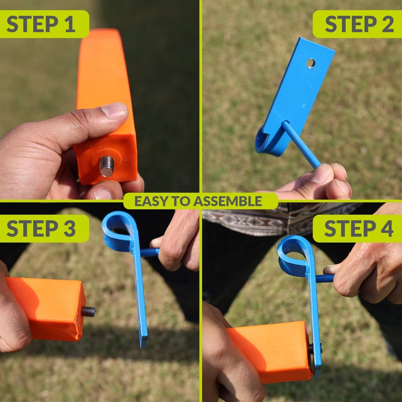GISCO عمود كريكيت فليكسي مفرد - بالحجم الكامل، مثالي للتدريب، الرمي وتمارين الميدان | عمود كريكيت أصفر متين - Image 4