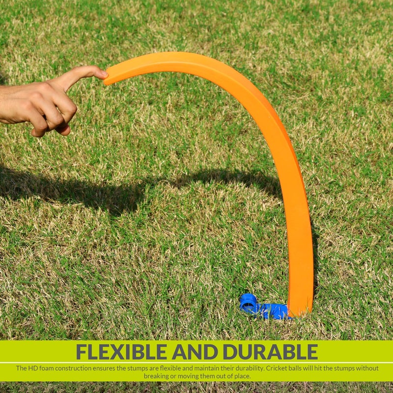 GISCO عمود كريكيت فليكسي مفرد - بالحجم الكامل، مثالي للتدريب، الرمي وتمارين الميدان | عمود كريكيت أصفر متين - Image 2