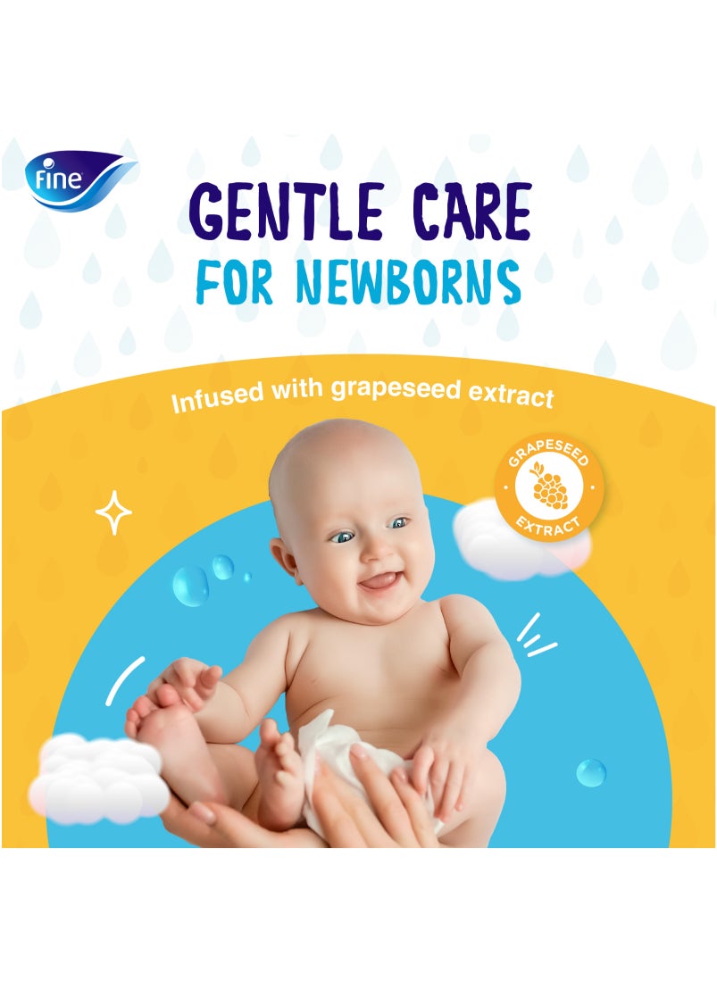 Fine Baby Aqua Wipes 99.9% Pure Water 72 Wipes  - Image 3