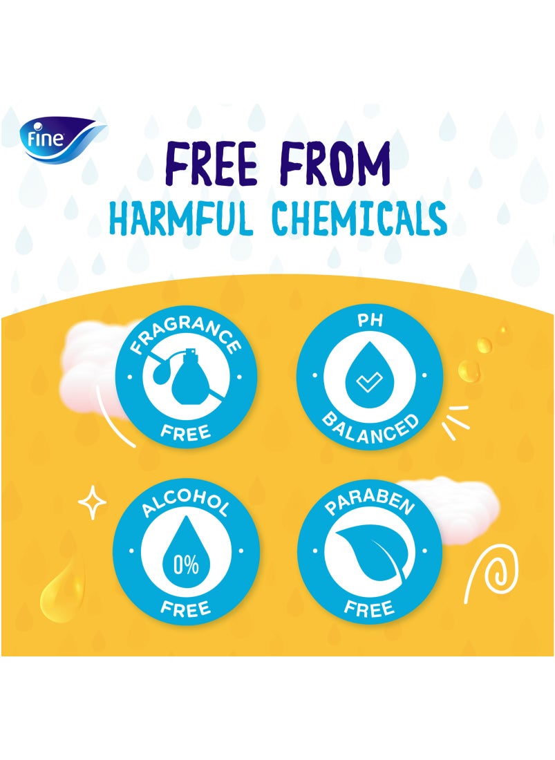 Fine Baby Aqua Wipes 99.9% Pure Water 72 Wipes  - Image 5