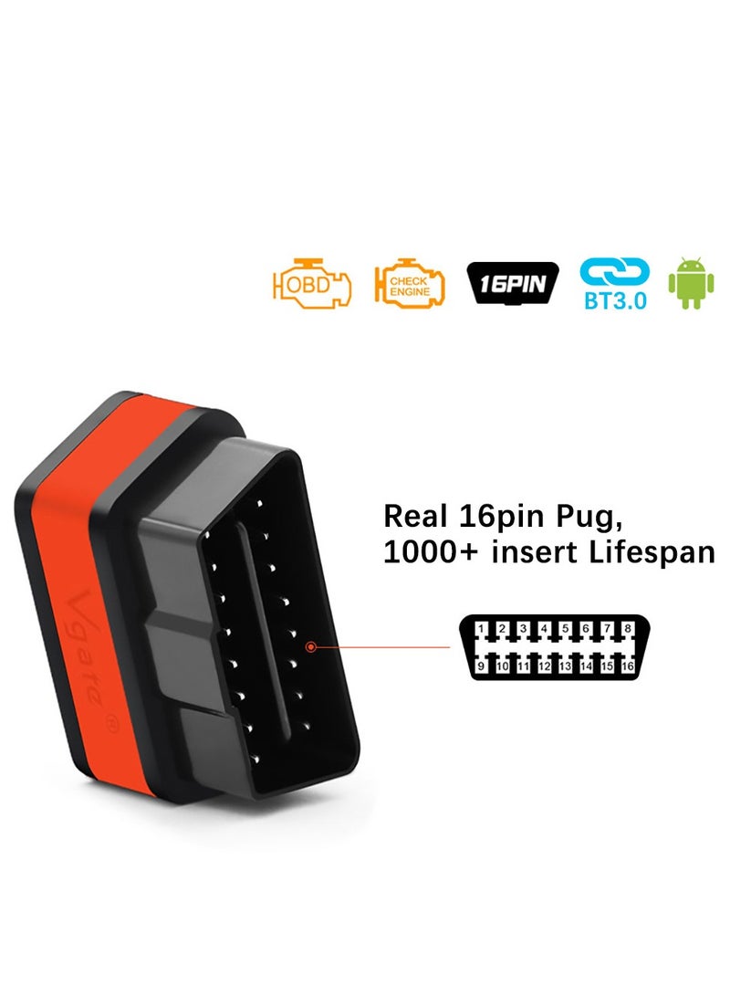 WIFI/Bluetooth 3.0 vgate iCar2 V2.2 OBDII Car Diagnostic Scanner Reader OBD Scanner Tool , Car Fault Detector - Image 5