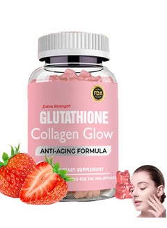 Glutathione Collagen Gummies, Glutathione Collagen Glow Gummies for Dark Spot, Glutathione Gummies for Women, Glutathione Collagen Glow Anti-Aging Skin Whitening Gummies(Size : 1PCS)