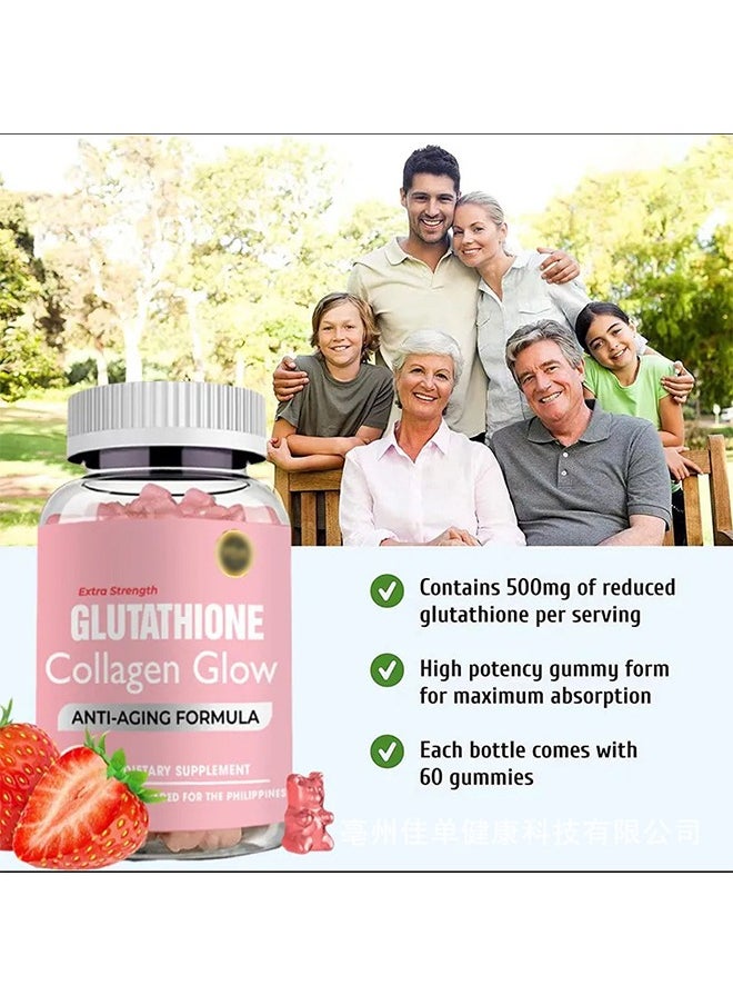 Ocean - Glutathione Collagen Gummies, Glutathione Collagen Glow Gummies for Dark Spot, Glutathione Gummies for Women, Glutathione Collagen Glow Anti-Aging Skin Whitening Gummies(Size : 1PCS) - Image 1