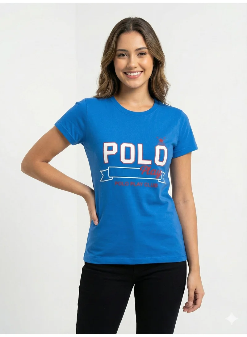 Polo Play Girls Graphic T-shirt -ROYAL BLUE