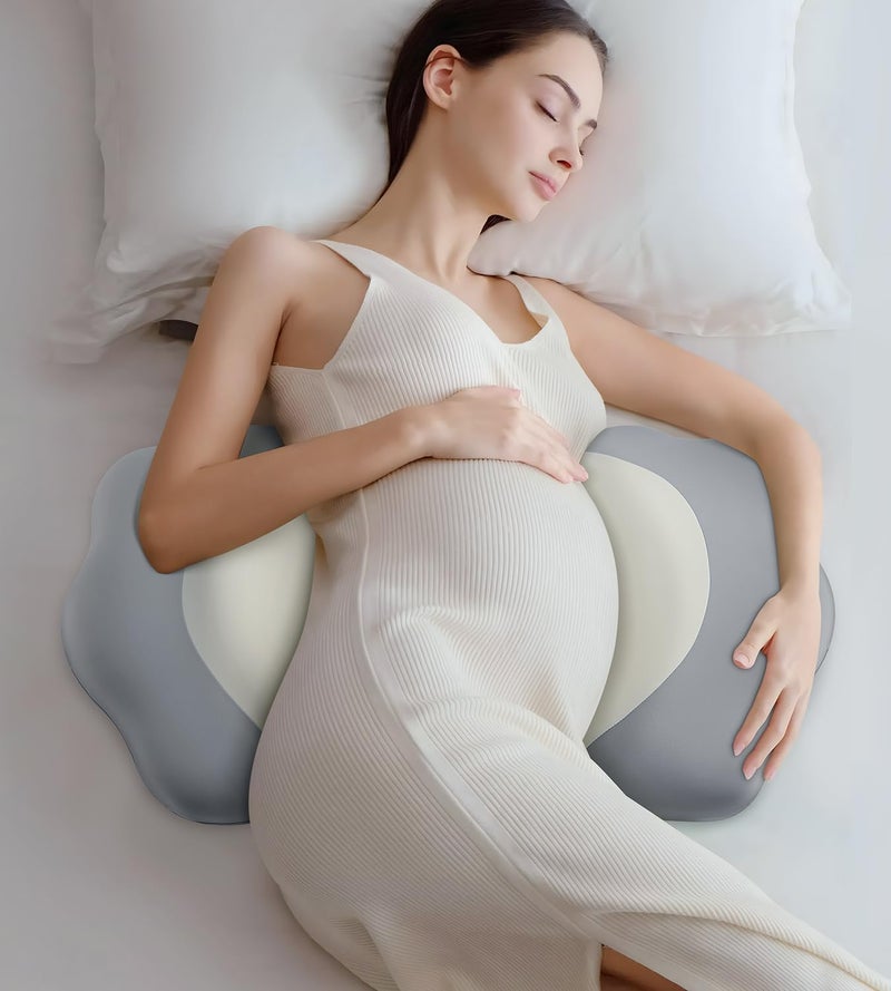 DONAMA Pregnancy Pillows for Sleeping, Memory Foam Maternity Pillow Support for Back Belly HIPS, Adjustable Travel Wedge Pillow for Pregnant Women, Side Sleeping Pregnant Pillows with Cooling Pillowcase - Image 1