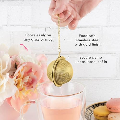 DHRUSIMI® Stainless Steel Tea Ball Strainer Mesh Infuser Filter Reusable Spice Filter Ball Herbs Infuser with Extended Chain Hook for Loose Leaf Tea & Spices Seasoning (Pack of 2, Medium) - Image 4