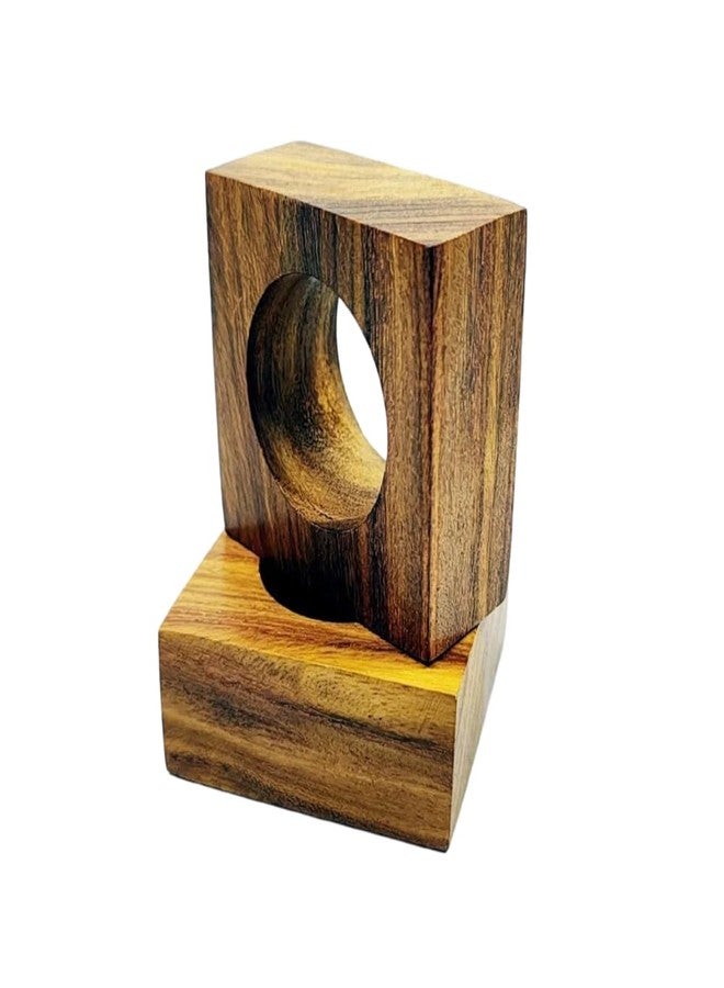 SHAFA IMPEX Handmade Wooden Square Napkin Ring Made by Artisan Beautifully Crafted and Designed in India Set of 4 - Image 3