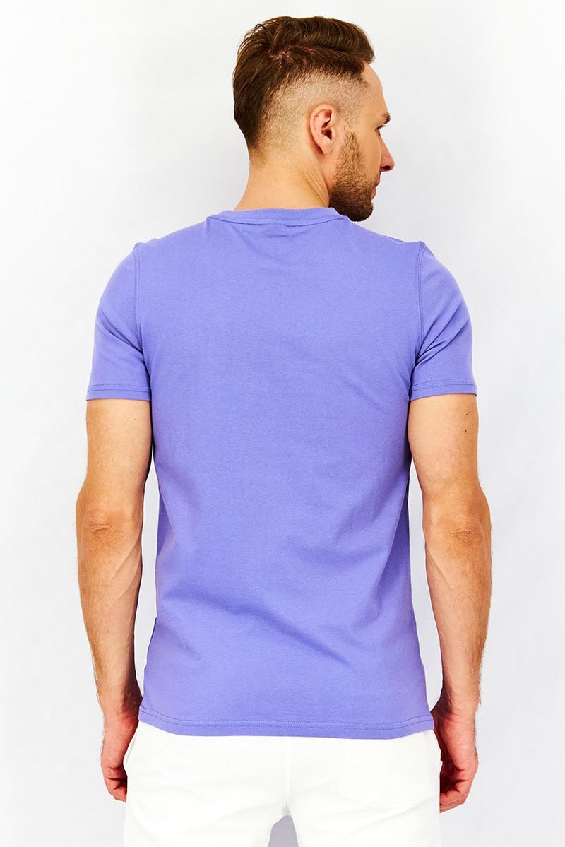 PUMA تي شيرت تدريب قصير الأكمام للرجال، رياضي، بنفسجي - Image 4