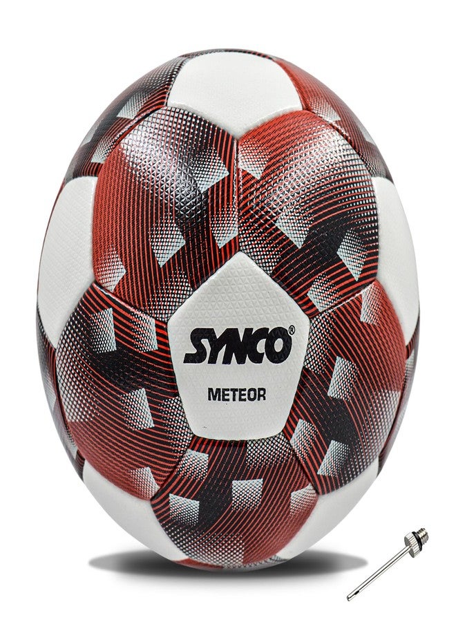 Synco Meteor Football Match Ball | FIFA Quality Pro Standard Ball | PU Textured 32 Panel Hand | Football for Professional Matches | Official Size- 5 - Image 1