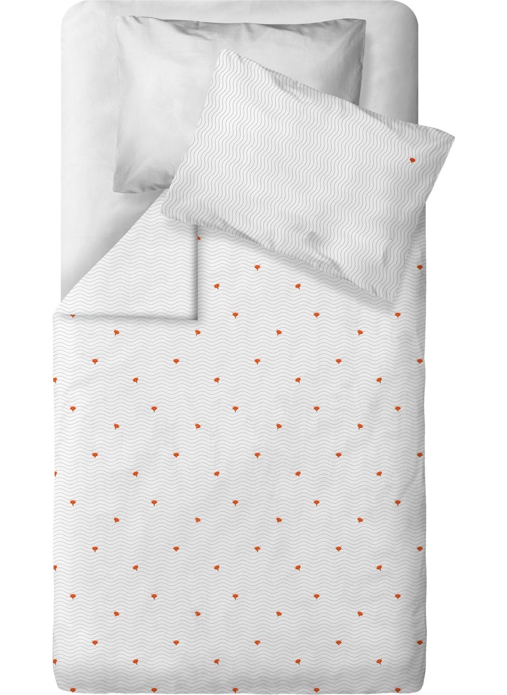 Casadora Baby Cool Fox 100% Cotton Satin, Embroidered Baby Duvet Cover Set  - Image 1