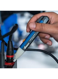 في تولز جهاز قياس الجهد الكهربائي الذكي لعدم الاتصال مع بطاريات LED غير متضمنة تيار متردد 90 فولت 1000 فولت أزرق Vt2124  - Image 4