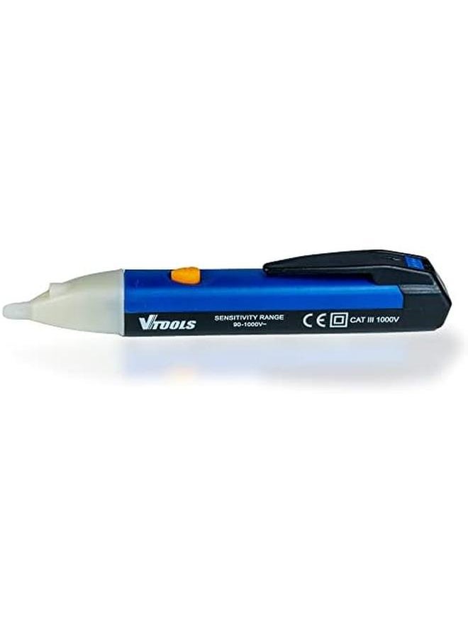 VTOOLS Intelligent Non Contact Voltage Tester With Led Light Batteries Not Included Ac 90V 1000V Blue Vt2124  - Image 2