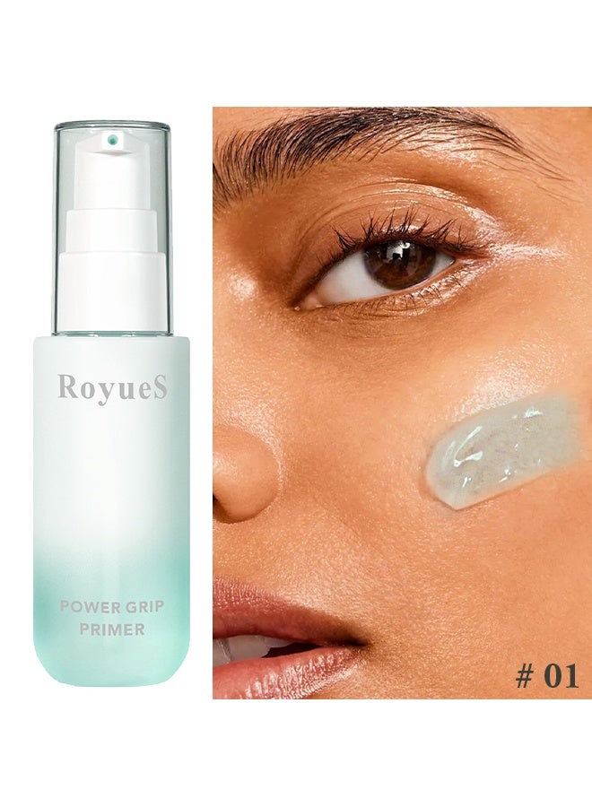 RoyueS Power-grip Primer, Long-Lasting Hydrating Face Primer, Evens Skin & Brightens, Moisturizes Primes, Primer Face Makeup, Soft-Focus Finish, Makeup Primer for Flawless Gel-Based, # Green - Image 2
