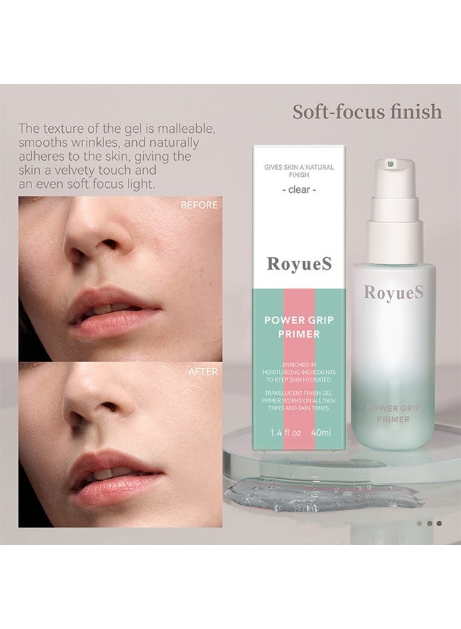 RoyueS Power-grip Primer, Long-Lasting Hydrating Face Primer, Evens Skin & Brightens, Moisturizes Primes, Primer Face Makeup, Soft-Focus Finish, Makeup Primer for Flawless Gel-Based, # Green - Image 4