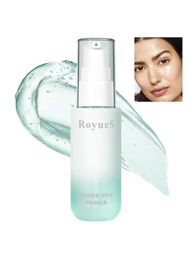 RoyueS Power-grip Primer, Long-Lasting Hydrating Face Primer, Evens Skin & Brightens, Moisturizes Primes, Primer Face Makeup, Soft-Focus Finish, Makeup Primer for Flawless Gel-Based, # Green - Image 1