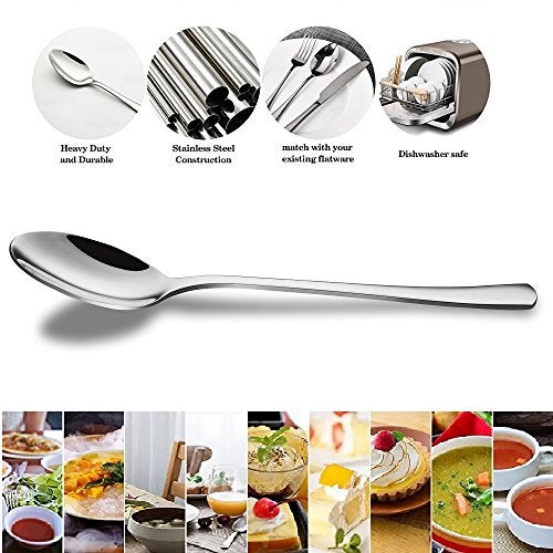 KUMOOM Demitasse Espresso Spoons,12-piece Mini Coffee Tiny Stainless Steel Spoons Bistro Small Spoons for Dessert, Tea, Appetizer(4.7Inch)… - Image 3