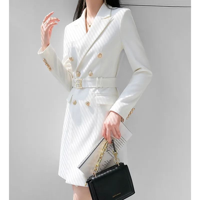 Z2024 Professional Suit Dress Women'S Spring & Fall New Design Long-Sleeved Elegant Work Clothes Ol Style Slim Skirt - Image 4