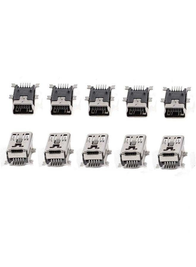 GDQLCNXB عبوة من 10 منافذ USB صغيرة من النوع B أنثى 5 دبابيس بزاوية 180 درجة SMD SMT PCB مقبس - Image 4