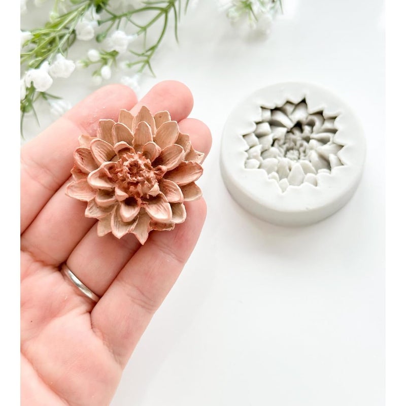 Skytail Skytail 3pc Rose Peony Flower Silicone Candle Moulds for Candle Making Soap Lotus Candle Mini Wax Melts Home Decoration 3D Different Size Flower Silicone Cake Mould Cookies Muffin Soap  - Image 5