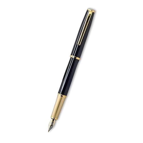 THE VENTI Venti Fountain Pen – Metal Luxury Pen, Schmidt Nib (Medium), Best Pen Gift Set for Men & Women, Professional, Executive, Office, Nice Pens,Return Gift (F5083-Black) - Image 1