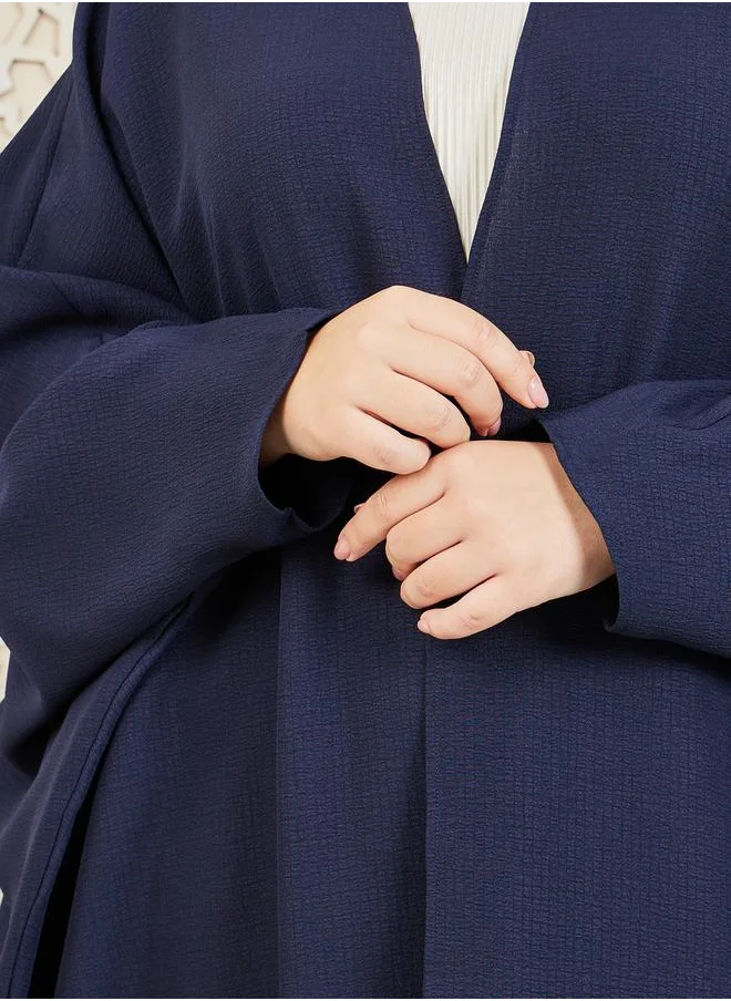 ستايلي Oversized Textured Maxi Length Kimono