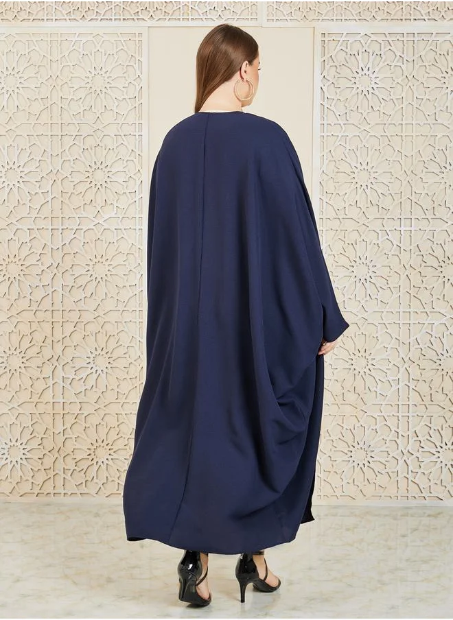 ستايلي Oversized Textured Maxi Length Kimono