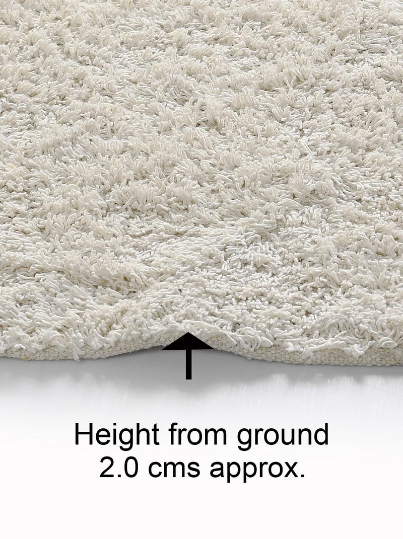 SASHAA WORLD Set of 2 Tufted Bathmat Bathroom Rugs with Latex Backing, Soft and Ultra Thick Bath Rugs, Non-Slip Absorbent Bath Mats for Bathroom Kitchen and Living Room (40X60 cm, Cream) - Image 4