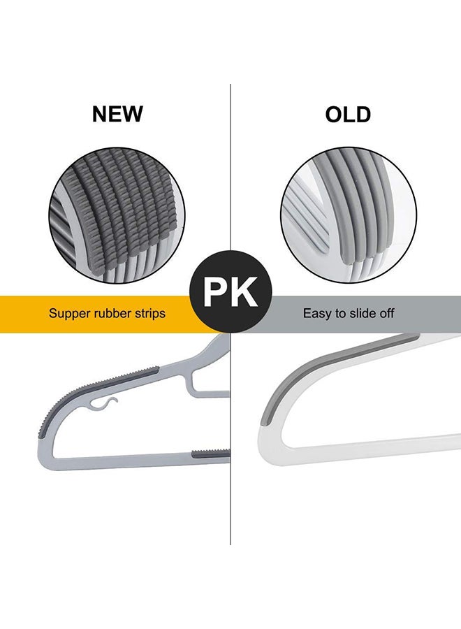 Hihonor Anti-Slip Clothes Hanger,Heavy Duty Durable Clothes Hanger,Wet and Dry Clothes Hanger with Anti-Slip Pad,Standard Size,Suitable for Hanging Robes/Skirts/Shirts(Pack of 30 Gray) - Image 4