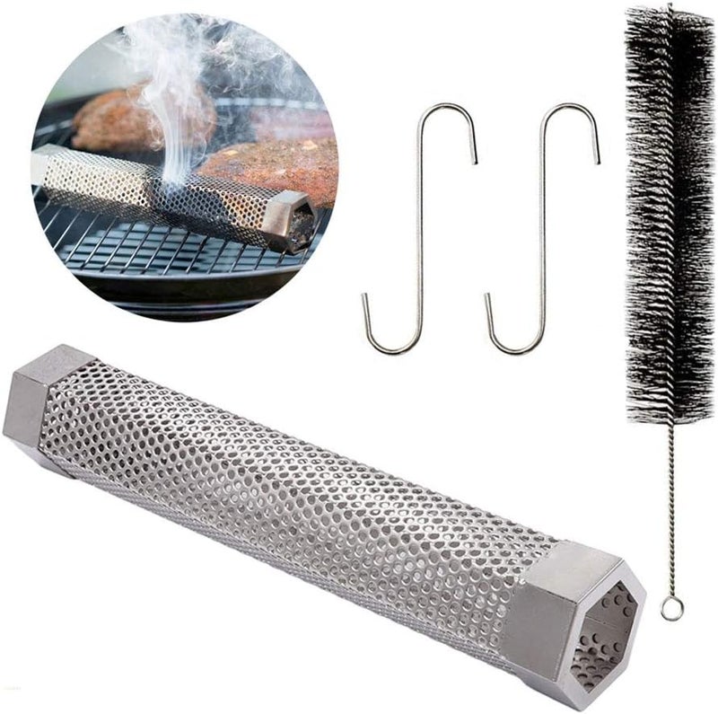 Hexagonal Stainless Steel Pellet Smoker Tube for Electric Gas Charcoal Grills Outdoor BBQ - Image 3