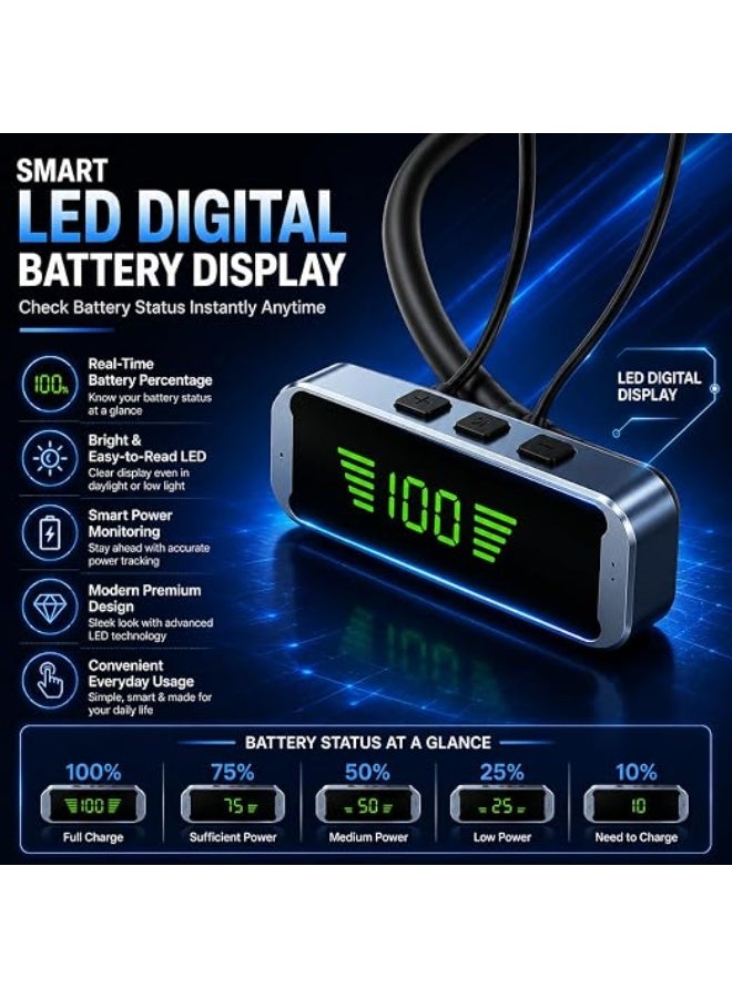 سي آيديا سماعات أذن لاسلكية من نوع C idea Bluetooth مع شاشة عرض رقمية LED، صوت ستيريو جهير عميق، سماعات أذن لاسلكية بتقنية Bluetooth 5.0، مكالمات عالية الدقة، سماعات أذن مغناطيسية. - Image 4