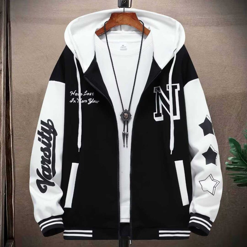 Trendy Brand Youth Jacket Boys Casual Handsome Jacket Sports Hooded Sweatshirt Baseball Clothing Men - Image 2