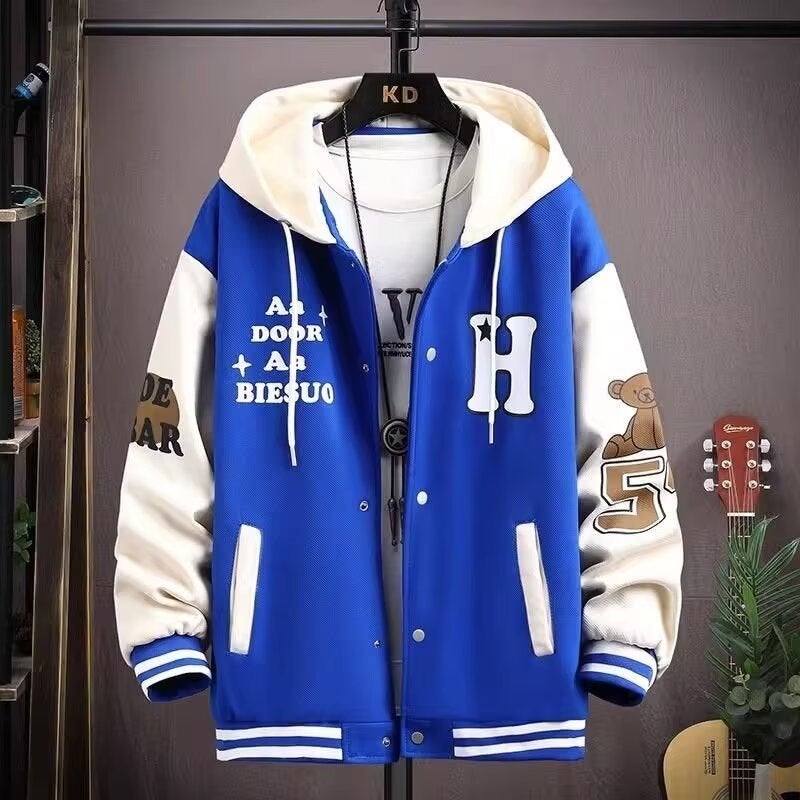 Trendy Brand Youth Jacket Boys Casual Handsome Jacket Sports Hooded Sweatshirt Baseball Clothing Men - Image 5