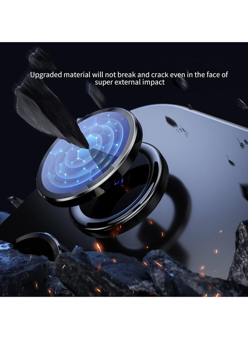 For Samsung Galaxy A05S Camera Lens Protector, Individual Tempered Glass Camera Screen Protector Metal Ring Lens Cover for Samsung Galaxy A05S , 1 Set (Black)  - Image 4