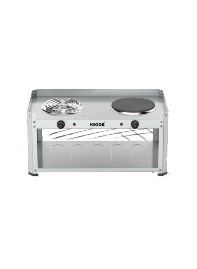 KROOS Electric stove with two burners, modern design to suit all tastes, high quality, 2500 watts, model KR-5713 - Image 1