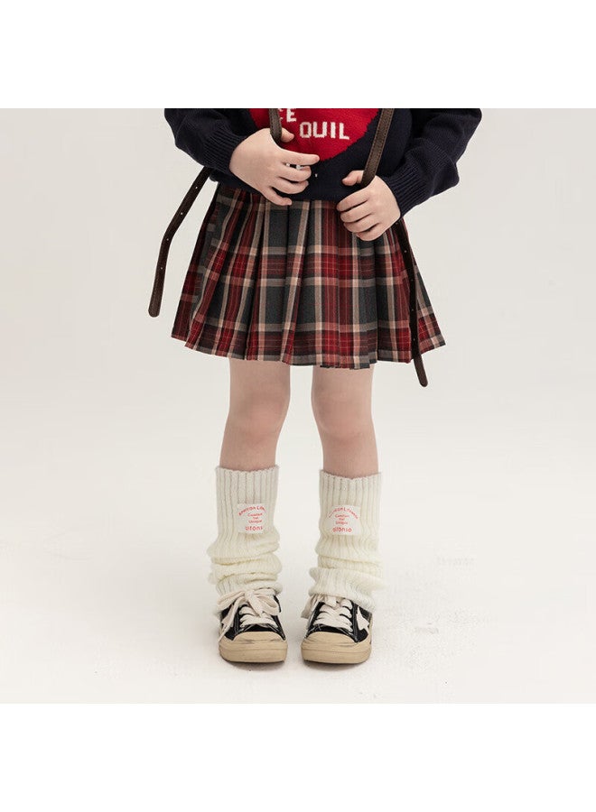 Yinuofang Girls' Pleated Skirt With Safety Shorts, School Uniform Skirt For Performances And Children's Day, Versatile Wine Red, M - Image 3